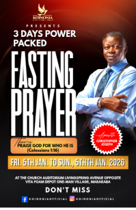 Zwart Church Fasting and Prayer Event Halbe Seite breit Template