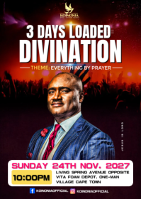 Black Maximalist Moderm Church Service A6 template