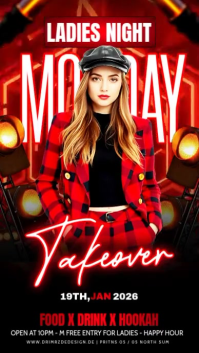 Black Maximalist Monday Party Flyer Instagram Story template