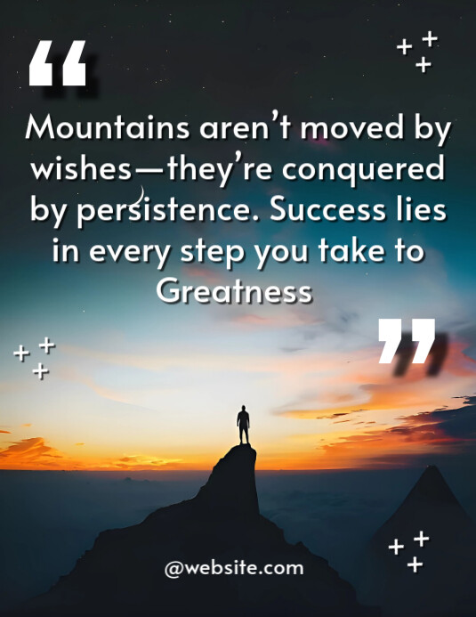 Black Maximalist Motivational Quotes  Flyer (us Letter) template