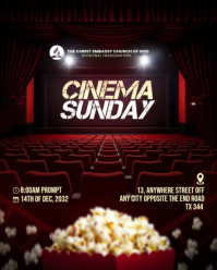 Black Maximalist Movie Flyer  Instagram Portrait template