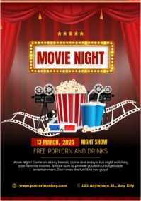 Black Maximalist Movie Night A2 template