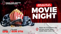 Black Maximalist Movie Night Flyer Digital Display (16:9) template