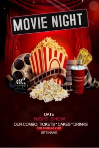 Black Maximalist Movie Night  Pinterest Graphic template