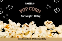 Black Maximalist Movie Night Popcorn Instagram Post” Label Etichetta template