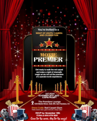 Black Maximalist Movie Premiere  Instagram Portrait template