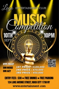 Black Maximalist Music Competition  Poster template