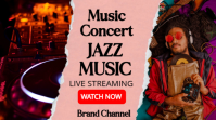 Black Maximalist Music Concert  Youtube Thumbnail template