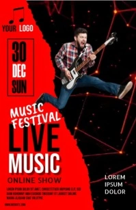 Black Maximalist Music Festival  Half Page Wide Полстраницы широкого формата template