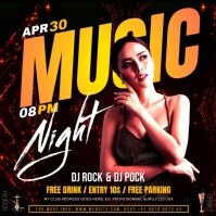 Black Maximalist Music Night  Instagram Post template