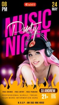 Black Maximalist Music Night  Instagram Story template