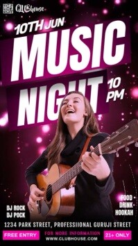Black Maximalist Music Night  Instagram Story template