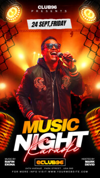 Nero Music Night Event Instagram Story Template