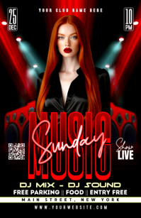 Black Maximalist Music Sunday Party Tabloid template