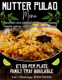 Black Maximalist Mutter Pulao Flyer (us Letter) template