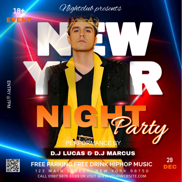 Copy of Black Maximalist night party Instagram Post | PosterMyWall