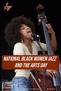 Black Maximalist National Black Women In Jazz And The Arts Day Pinterest Graphic template