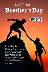 Black Maximalist National Brother's Day  Poster โปสเตอร์ template