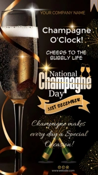 Black Maximalist National Champagne Day Instagram Story template