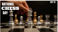 Black Maximalist National Chess Day  Digital Display (16:9) template