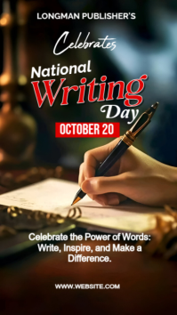 Black Maximalist National Day On Writing  Instagram Story template