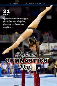 Black Maximalist National Gymnastics Day  Pin Pinterest 图片 template