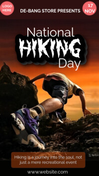 Black Maximalist National Hiking Day Instagram Story template