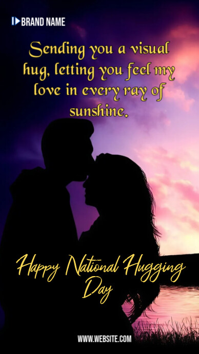 Black Maximalist National Hugging Day  Instagram Story template