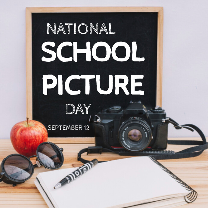 Black Maximalist National School Picture Day Instagram 帖子 template