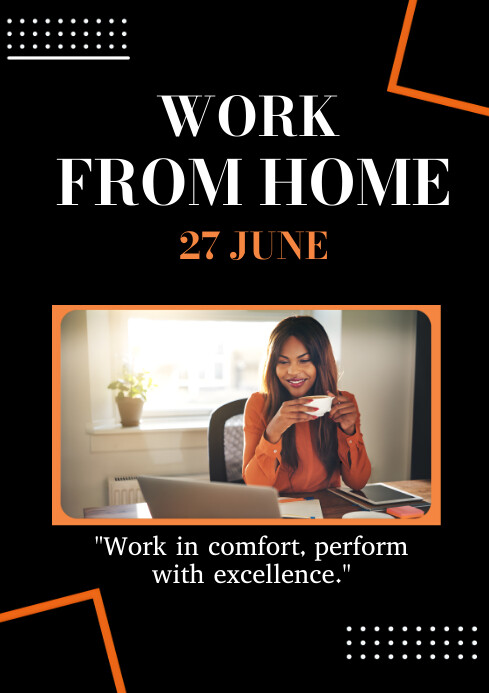 Copy of Black Maximalist National Work From Home Flye | PosterMyWall