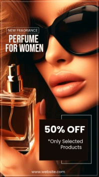 Black Maximalist New Fragrance - 50% Discount  Instagram Story template