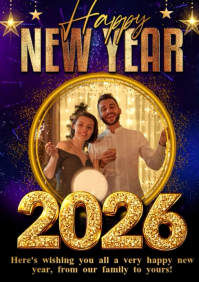 Black Maximalist New Year A1 template