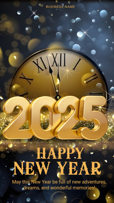 Black Maximalist New Year Countdown Design Instagram Story Instagram-verhaal template