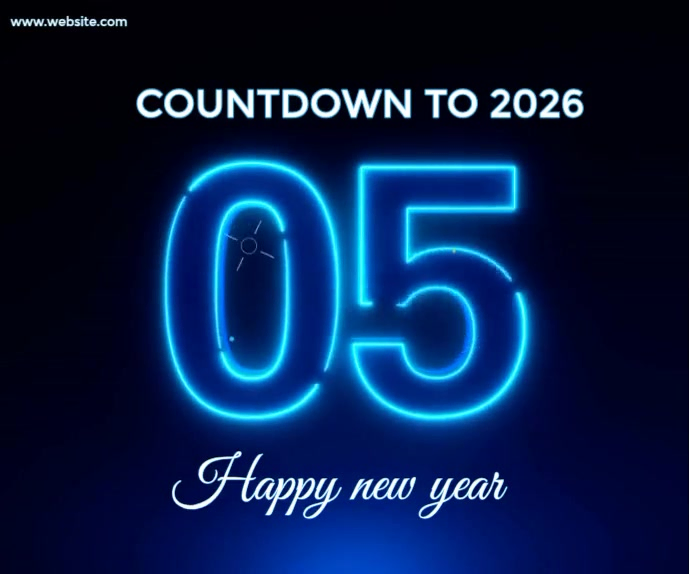 Black Maximalist New Year Countdown Medium Rectangle Template ...