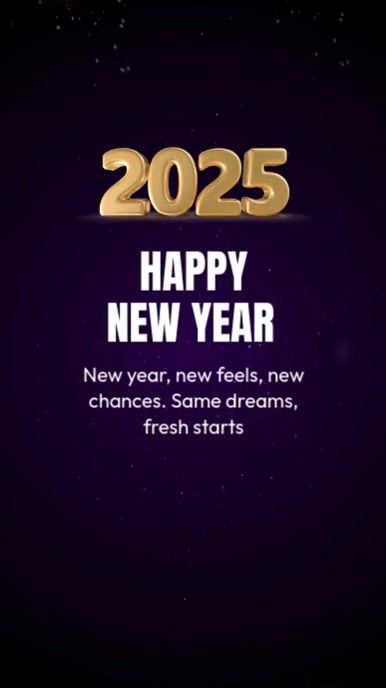 Black Maximalist New Year Digital Display (9:16) template