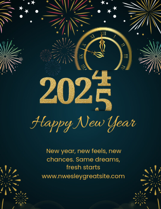 Copy of Black Maximalist New Year Flyer (us Letter) | PosterMyWall