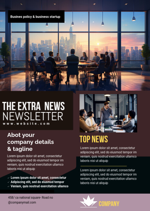 Newsletter Flyer.pdf Plantilla de Black Maximalist Newsletter Flyer Template A | PosterMyWall