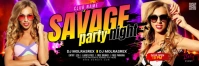 Black Maximalist Night Club Dj Party Twitter Banner Twitter-Kopfzeile template