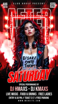 Hitam DJ Nightclub Party Facebook Story Template
