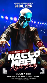 Black Maximalist Night Club Party Flyer Instagram Story template