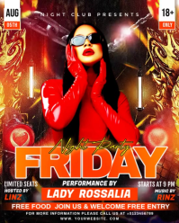 Black Maximalist Night Club Party Instagram Portrait Video template