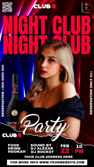 Black Maximalist Night Club Party Instagram Story Template | PosterMyWall