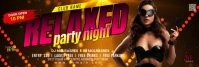 Black Maximalist Night Club Party Linkedin Banner  Linkedin Banner template