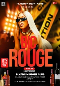 Black Maximalist Night Party Design Template  A3