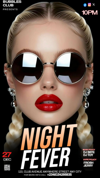 Black Maximalist Night Party Design Template Instagram Story | PosterMyWall