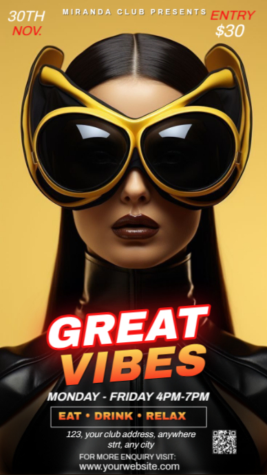 Black Maximalist Night Party Design Template Instagram Story | PosterMyWall
