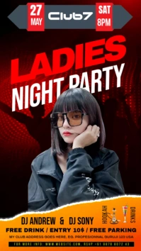 Black Maximalist Night Party Instagram Story template