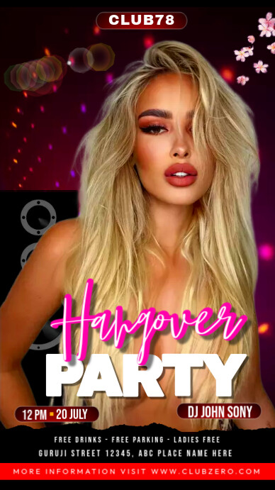 Black Maximalist Night Party Instagram Story Template | PosterMyWall