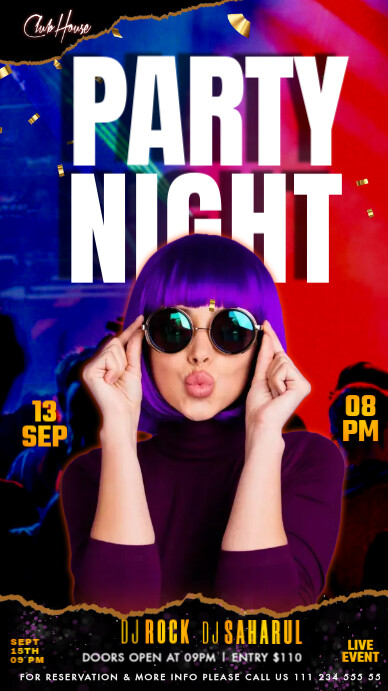 Copy of Black Maximalist Night Party Instagram Story | PosterMyWall
