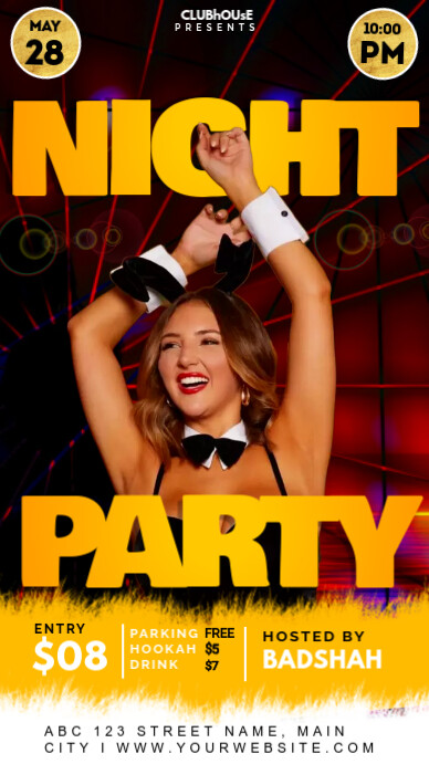 Black Maximalist Night Party Instagram Story Template | PosterMyWall